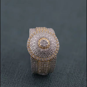 Bague pour homme en argent sterling 925 massif ou en or, sertie de diamants baguette glacés, entièrement hip-hop, diamant moissanite cultivé en laboratoire pour fiançailles et mariage - Product Image 1