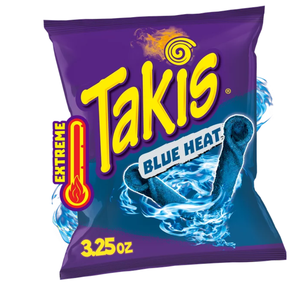 Takis Blue Heat 3,25 oz Snack Tamaño Bolsa, Hot Chili Pepper Rolled Tortilla Chips - Product Image 2
