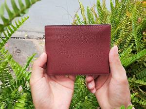 Cartera plegable de cuero genuino personalizada de primera calidad, monedero delgado con bloqueo RFID para hombres, cierre abierto, clásico, 2017 - Product Image 6