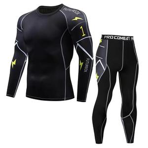 Débardeur de compression de sport pour homme, ensemble de vêtements de sport respirant et sans couture pour le yoga - Product Image 1