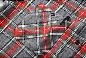 Camisa de Franela con Capucha y Diseño de Logotipo Personalizado 2026 para Hombre, Camisas a Cuadros, Sudadera con Capucha de Manga Larga, Chaqueta con Botones, Camisa de Hombre - Product Image 3