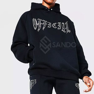 ชุดวอร์มผู้ชายคุณภาพสูง ระบายอากาศได้ดี ประดับด้วยคริสตัล สำหรับฤดูหนาว พร้อมบริการออกแบบและโลโก้ตามสั่ง - ตัวเลือกฉลากส่วนตัว - Product Image 4