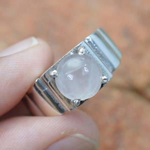 Anillo de estilo bohemio de plata hecho a mano, joyería de plata de ley 925, piedras preciosas de cuarzo rosa, anillo de tendencia, joyería para mujer, regalo para ella - Product Image 5