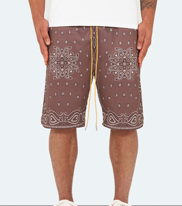 Custom Summer Breathable High Quality <b>Mens</b> <b>Shorts</b> Paisley Print Polyester Custom Logo Mesh <b>Shorts</b> for <b>Men</b> - Product Image 1