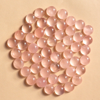 Cabochon rond lisse de pierres précieuses de Quartz Rose rose en vrac de haute qualité pour la fabrication de bijoux-naturel et en gros disponible