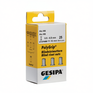 GESIPA Blind <b>Rivet</b> <b>Nut</b> PolyGrip with 7 X 13.5 mm M5 Steel <b>Rivet</b> Shank 50-Piece Kit - Product Image 3