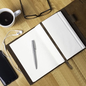 Cổ Điển A5 Chính Hãng Da Phác Thảo Cuốn Sách Và Thư Pháp Máy Tính Xách Tay <span class=keywords><strong>Handmade</strong></span> Bông Giấy May Thanh Lịch Trống Nhật Ký Cho Món Quà Sử Dụng - Product Image 2