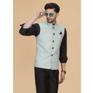 Gilet vert marine pour homme, le plus vendu, pour mariage, cérémonie, réception et occasions festives, disponible au prix d'exportation - Product Image 2