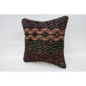 Multicolor Bohemian Kilim Pillow 12x12 Inch Luxury <b>Silk</b> <b>Cushion</b> Woven Vintage Print Square <b>Cushion</b> for Floor Christmas Decor - Product Image 3
