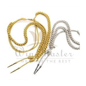 OEM เยอรมันคอและไหล่เครื่องแบบ Aiguillette ขายส่งเส้นด้ายเส้นด้ายโลหะทําสายชุด Aiguillette - Product Image 3