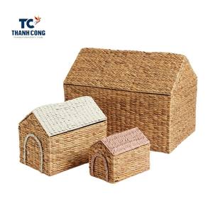 Panier à linge en jacinthe d'eau naturelle de la meilleure qualité - Product Image 6