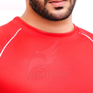 Camisetas de fitness cómodas para hombres Poliéster duradero/Algodón Colores sólidos Hecho en Pakistán - Product Image 3