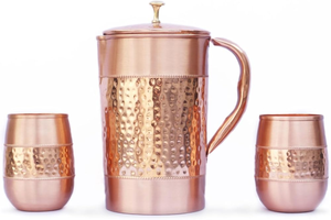 Plain Copper Jug New Handmade <b>Pitcher</b> Hammered Design Classic Style Eco-Friendly Lid Drinking Jug Wholesale Direct Manufacturer - Product Image 5