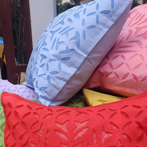 Housse de coussin bohème faite à la main, housse de coussin en coton indien, housse de coussin en coton indien imprimé à la main, housse de coussin rustique faite à la main - Product Image 4