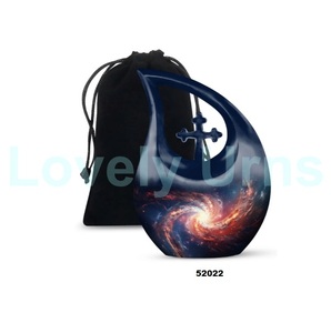 กล่องใส่เถ้ากระดูกของคนสำหรับตกแต่งขี้เถ้าของตกแต่งรูปไม้กางเขนของจักรวาลพร้อมถุงกำมะหยี่ไม่ซ้ำใคร - Product Image 1