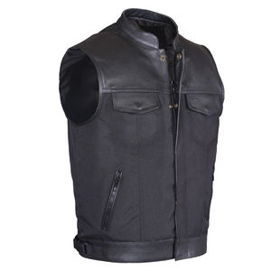 Chaleco de cuero de moto a prueba de viento OEM ODM para hombre, chaleco calefactable de talla grande, precio al por mayor de fábrica, la mejor tela para hombre - Product Image 5