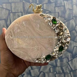High End Handmade Resin Angel Model Clutch <b>Bag</b> Designer Purse for <b>Bridesmaids</b> Parties Prom or Formal Occasions - Product Image 1