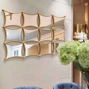 Élégant miroir mural à cadre en fer Design moderne de luxe pour chambre à coucher salon et décoration intérieure de maison vente en gros - Product Image 5