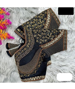 Nouveau Designer Exclusif Doux Organza Soie Saree et Fleur Imprimer Pallu avec Banglory Femmes Porter Blouse Ready Made Soie Blouse - Product Image 1