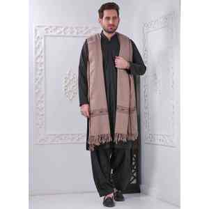 Men Wool <b>Shawl</b> Soft Warm Breathable Winter Traditional Classic Solid Color 300g <b>Wrap</b> for Ethnic Wear - Product Image 6