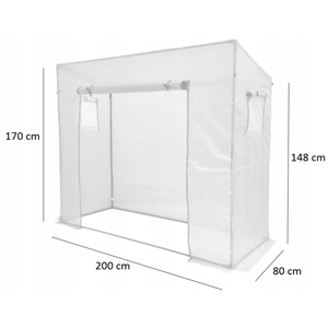 Serre de jardin en PVC, tunnel en film, tente pour la croissance des plantes d'intérieur, facile à assembler, structure en bois et en acier pour les plants de tomates et de légumes - Product Image 3