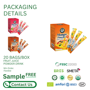 Venta al por mayor de bebidas, refrescos (20 bolsas/caja), polvo de mango instantáneo liofilizado, bebida de jugo de fruta, muestra gratis, Etiqueta Privada - Product Image 5