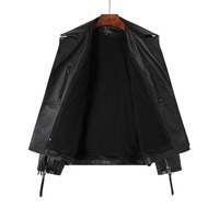 Veste de moto en cuir naturel pour homme Copersian, couche supérieure, décontractée, vintage, rétro, costume de moto, manteau uni teint - Dropshipping