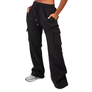 กางเกงวอร์มคาร์โก้ผู้หญิงคุณภาพสูง 350gsm ทรงจ็อกเกอร์ ขากว้างแบบสั่งทำพิเศษ มีกระเป๋า เหมาะสำหรับฤดูร้อน - Product Image 1