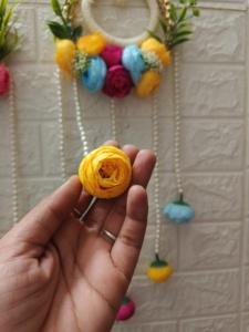 ชุดแขวนผนังลายดอกโบตั๋นทำมือ2ชิ้นตกแต่งดอกไม้ม่านแขวนประตูลายดอกไม้สำหรับตกแต่งบ้านงานแต่งงาน - Product Image 4