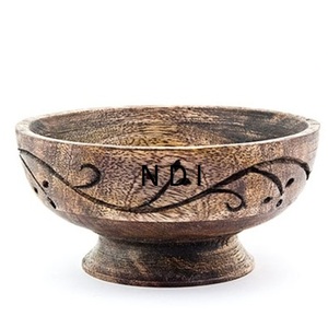 Récipient alimentaire durable arrondi décoratif Bol en bois d'acacia Bol de service en bois de stockage de salade de fruits le plus vendu - Product Image 1
