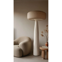 Lampe sur pied LED G9 Bloom au design fabuleux et luxueux, moderne, de qualité supérieure, en papier mâché, 55 pouces, écologique, jaune, à intensité variable