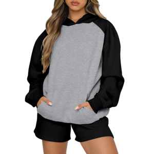 Sweat à capuche en éponge française surdimensionné et lourd 500 GSM pour femmes manteau d'hiver à impression personnalisée capuche avant Style Streetwear 100% coton - Product Image 4