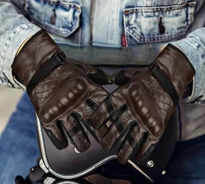 Gants de course de moto d'hiver en cuir à écran tactile Full Finder Respirant Quick Dry Sleeveless Couleur et logo personnalisables - Product Image 3