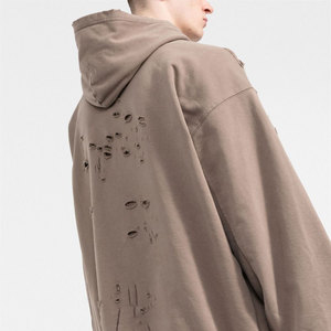 Nouveau sweat à capuche thermique pour homme, de haute qualité, au design original, effet vieilli, couleur unie, style streetwear pour l'hiver, brodé - Product Image 3