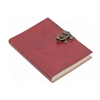 Journal de journal de cahier de papier en cuir véritable de qualité assurée avec journal de journal de serrure en métal pour des utilisations d'écriture
