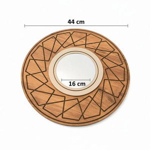 Cadre de miroir mural en bois et résine de marque privée pour la décoration d'appartements modernes, améliorant l'intérieur avec un reflet élégant - Product Image 6