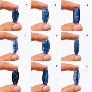 100% ธรรมชาติที่หายากนีออนสีฟ้า Kyanite Cabochons เครื่องประดับแท้ทําอัญมณีขายในราคาขายส่งราคาถูกจํานวนมาก OEM - Product Image 6