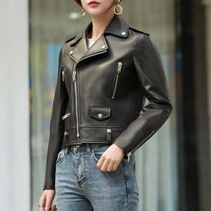 Hot 2026 modèle hommes femmes vêtements en cuir veste nouvelle mode hommes veste en cuir coupe-vent en cuir veste 2025 - Product Image 5