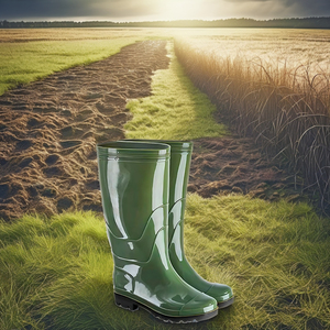 Botas altas SSBO verde PVC Premium serpiente resistente a mordeduras impermeable antideslizante verano primavera cómodo Unisex para jardinería buena - Product Image 2