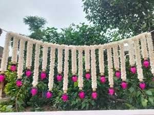 Jasmine Lotus Bud Toran flor Bandarwar pared colgante puerta cenefa lujo boda tema Fiesta guirnalda decoración Floral telón de fondo - Product Image 2