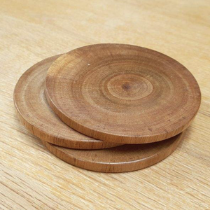 Sous-verre en bois massif avec napperon antidérapant en stock pour une utilisation sur table Stockage d'isolation thermique de style classique d'Inde - Product Image 4