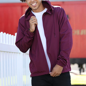 Chaqueta de lluvia cortavientos ligera con capucha para hombre, chaqueta de carcasa blanda resistente al agua, chaqueta impermeable ligera para hombre - Product Image 4