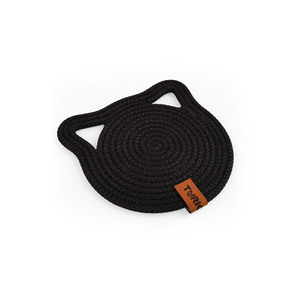 Alfombra Redonda Pequeña de Yute de 17*17 cm para Mascotas, Multiusos, para Comida de Perros y Gatos, Base de Mimbre, Multicolor - Product Image 1