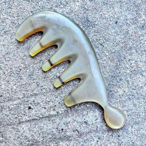 Peine de Bolsillo de Cuerno de Buey Natural, Peine de Cuerno de Búfalo y Madera de Sándalo Verde Natural para Hombres y Mujeres al Precio Más Bajo - Product Image 6