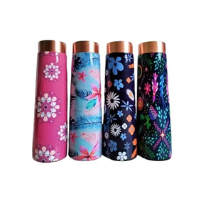 Bouteille imprimée d'eau en cuivre 100% Nouveau design Drinkware et meilleurs cadeaux Accessoire et Logo Bouteille en cuivre - Product Image 5