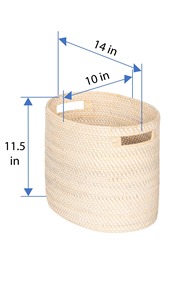 Panier de rangement rond en rotin naturel, écologique, fait main, moderne, multifonctionnel, Artex Green Earth, fabriqué au Vietnam - Product Image 2
