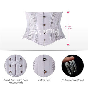 Corset blanc en maille sous-poitrine pour le remodelage de la taille |   Fabricant de Corsets en Gros - Product Image 2
