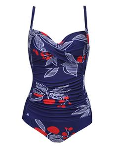 Tankini Trajes de baño Cuello alto Halter Barriga Tallas grandes Baño Sol Nuevas mujeres sexy Traje de baño con estampado floral de gran tamaño - Product Image 1