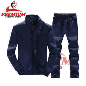 Hauts survêtements hommes sweats à capuche unisexe survêtements 2 pièces ensemble 100% coton uni hommes survêtement recadrée à capuche survêtement - Product Image 2