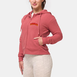 เสื้อมีฮู้ดผ้าฝ้ายระบายอากาศสำหรับผู้หญิง, สินค้ามาใหม่เสื้อฮู้ดแขนยาวป้องกันการพันผ้า100% พิมพ์แบบกำหนดเอง - Product Image 1